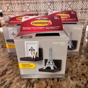 3 Boxes/6 Pcs 3M Command No Damage Hanging Display Ledges 6 Slate Gray Open Box